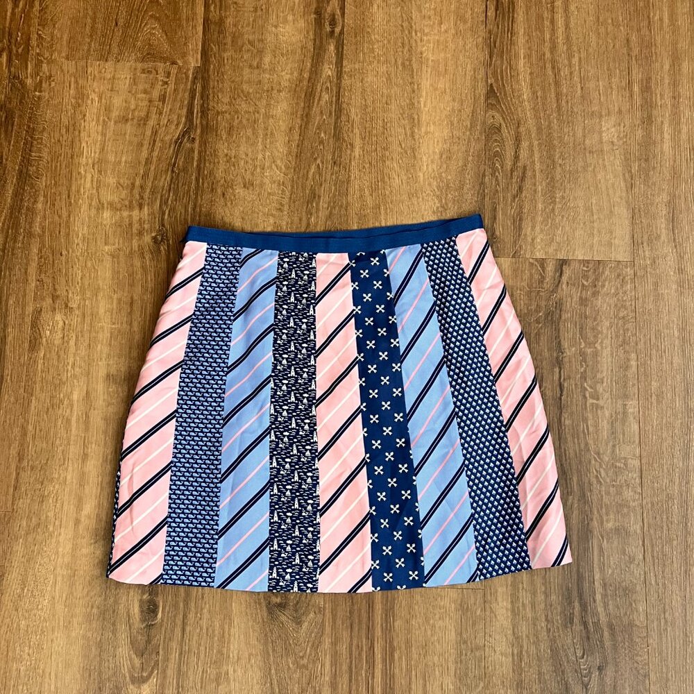 Vineyard Vines Silk Mini Skirt Patchwork A-Line P… - image 8